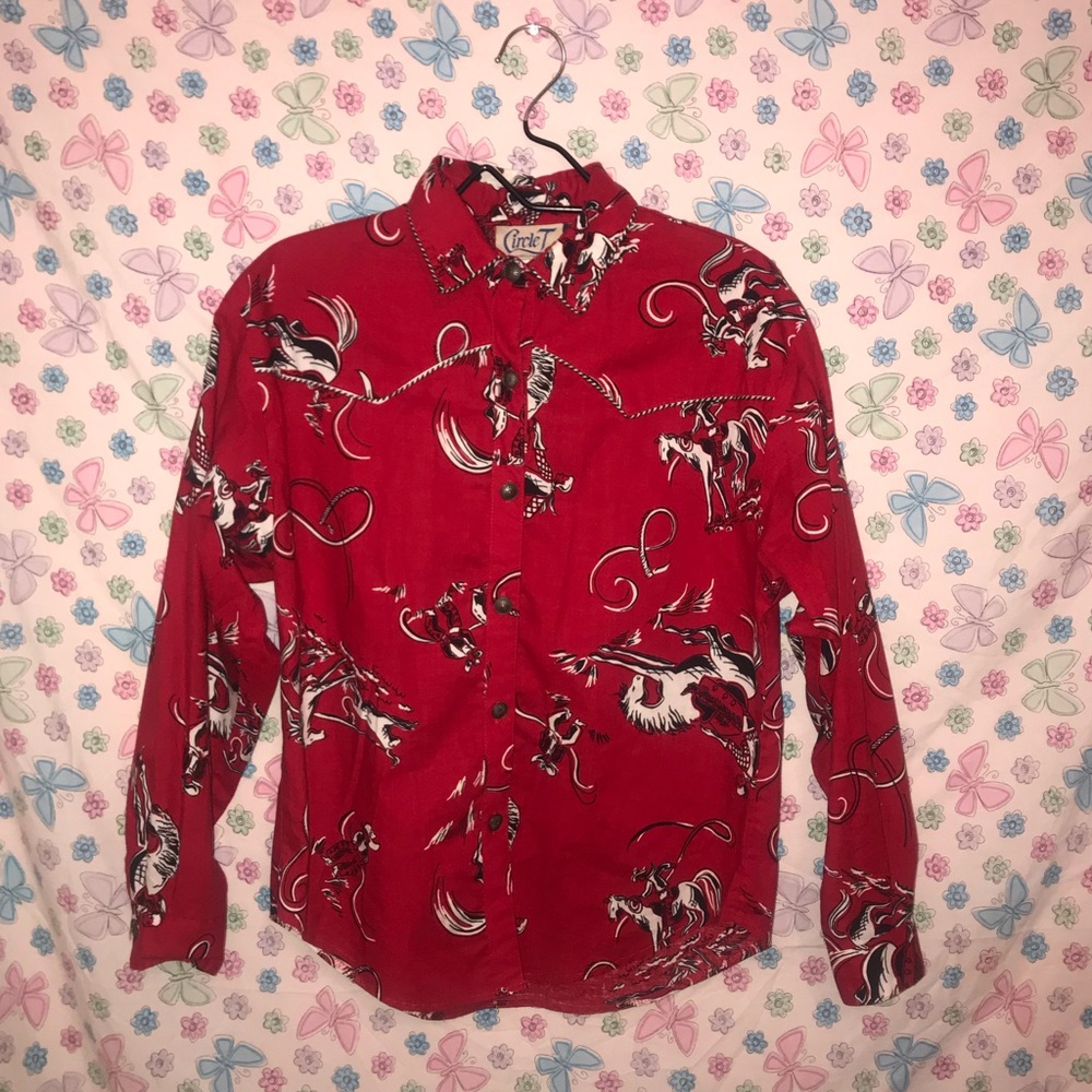 vintage western button down!!
